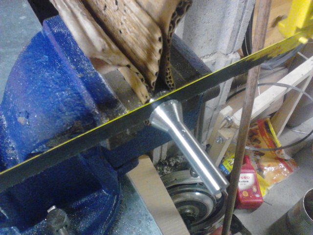 Parting off with a hacksaw